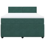 vidaXL Sommier à lattes de lit et matelas Vert foncé 140x200cm Velours