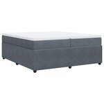 vidaXL Sommier à lattes de lit et matelas Gris foncé 200x200cm Velours