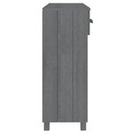 vidaXL Table console HAMAR Gris foncé 90x35x90 cm Bois massif de pin