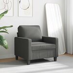 vidaXL Fauteuil Gris foncé 60 cm Tissu