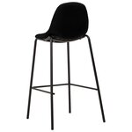 vidaXL Ensemble de bar 3 Pièces Tissu Noir