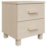 vidaXL Table de chevet HAMAR Marron miel 40x35x44 5 cm Bois de pin
