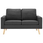 vidaXL Ensemble de canapés 2 Pièces Tissu Gris foncé