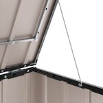 vidaXL Boîte de Rangement de Jardin Noir 101 x 82 x 50 cm Acier