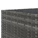 vidaXL Salon de jardin 7 Pièces avec coussins Gris Résine tressée