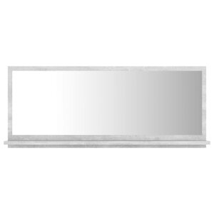 vidaXL Miroir de salle de bain Gris béton 90x10 5x37 cm Aggloméré