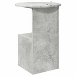 vidaXL Table d'appoint Gris béton Ø 39 5 x 55 cm Bois d'ingénierie