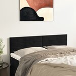 vidaXL Têtes de lit 2 Pièces Noir 72x5x78/88 cm Velours