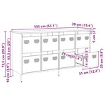 vidaXL Buffet rose 135x39x73 5 cm acier laminé à froid