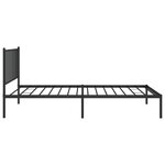 vidaXL Cadre de lit métal sans matelas avec tête de lit noir 107x203cm