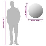 vidaXL Miroir mural 60 cm Rond Verre