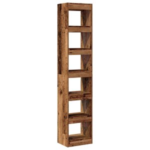vidaXL Bibliothèque/Cloison de séparation vieux bois 40x30x198 cm