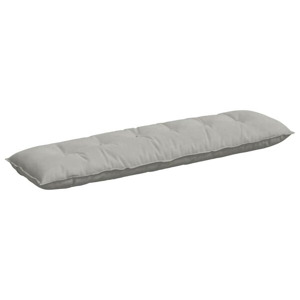 vidaXL Coussin de Dos Gris clair 180 x 50 cm Tissu en microfibre