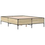 vidaXL Cadre de lit sans matelas chêne sonoma 150x200 cm