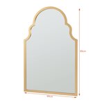 Miroir décoration moderne design mural MDF 90 x 60 cm or 03_0010178