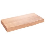 vidaXL Étagère murale marron clair 40x20x4 cm bois chêne massif traité