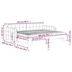 vidaXL Lit de jour avec gigogne et matelas noir 90x200 cm velours