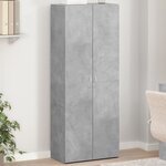 vidaXL Armoire de classement gris béton 60x32x153 cm bois d'ingénierie
