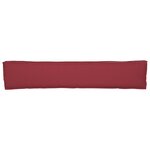 vidaXL Coussin de Pallet pour Banc Rouge Vin 200x40x8 cm en Tissu Oxford