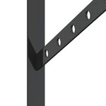 vidaXL Supports d'étagères 4 Pièces 30x2 5x15 5 cm noir acier inoxydable