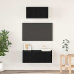 vidaXL Ensemble meuble TV 2 Pièces Chêne noir Bois d'ingénierie