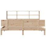 vidaXL Lit bibliothèque sans matelas 200x200 cm bois massif de pin