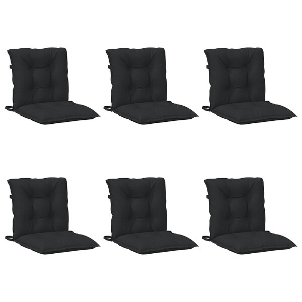 vidaXL Ensemble de coussins pour chaise à dossier bas 6 pc Polyester