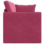 vidaXL Canapé-lit Bordeaux 213 x 76 x 77 cm Velours