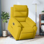 vidaXL Fauteuil inclinable électrique jaune Velours
