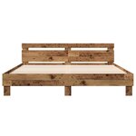 vidaXL Cadre de lit Bois ancien 203 x 185 x 70 cm Bois d'ingénierie