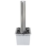 vidaXL Fontaine de jardin Argenté 60 2x37x122 1 cm Acier inoxydable