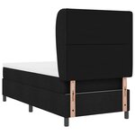 vidaXL Lit à ressorts avec matelas Noir 90 x 200 cm