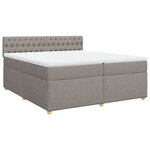 vidaXL Sommier à lattes de lit avec matelas Taupe 200x200 cm Tissu