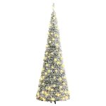 vidaXL Sapin de Noël artificiel escamotable avec neige floquée 100 LED