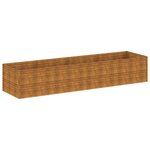 vidaXL Lit surélevé de jardin 386x100x69 cm acier corten