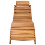 vidaXL Chaises longues lot de 2 Bois d'acacia solide