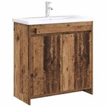 vidaXL Meuble sous lavabo de salle de bain Bois ancien