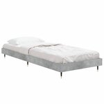 vidaXL Cadre de lit sans matelas gris béton 75x190 cm