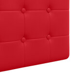 vidaXL Tête de lit suspendue Avec lumière LED Rouge Simili cuir