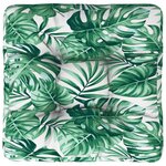 vidaXL Coussin de palette motif de feuilles 50x50x12 cm tissu