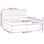 vidaXL Sommier à lattes de lit avec matelas Noir 200x200 cm Tissu