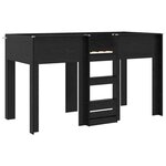 vidaXL Lit Superposé pour Enfants avec stockage Chêne noir 75 x 190 cm