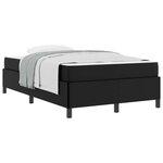 vidaXL Cadre de lit avec matelas Noir 120 x 190 cm tissu