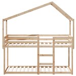vidaXL Lit superposé avec toit 80x200 cm bois de pin massif