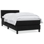 vidaXL Sommier à lattes de lit avec matelas noir 80x220 cm velours