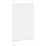 vidaXL Store plissé blanc 100x100 cm largeur du tissu 99 4cm polyester