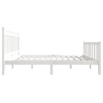 vidaXL Cadre de lit sans matelas blanc bois massif