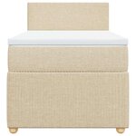 vidaXL Sommier à lattes de lit avec matelas Crème 80x200 cm Tissu