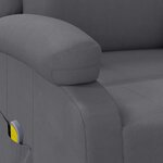 vidaXL Fauteuil de massage Gris Similicuir