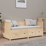 vidaXL Lit de jour sans matelas 90x190 cm bois de pin massif
